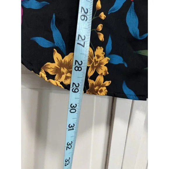 Vintage Colorful Floral S.G. Sport Chiffon Long Sleeve Button Up Blouse Size XL - Picture 2 of 6